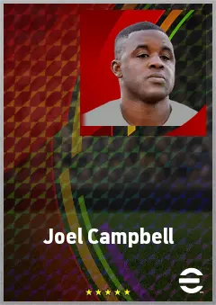 Joel Campbell eFootball 2026 player card, 72 OVR RWF