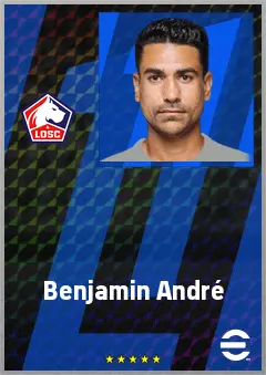 Benjamin André eFootball 2026 player card, 76 OVR CMF