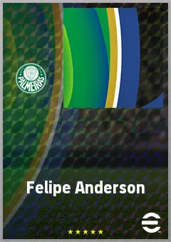 Felipe Anderson eFootball 2026 player card, 74 OVR LWF