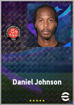 Daniel Johnson eFootball 2026 player card, 68 OVR AMF