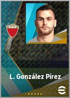 L. González Pírez eFootball 2026 player card, 76 OVR CB
