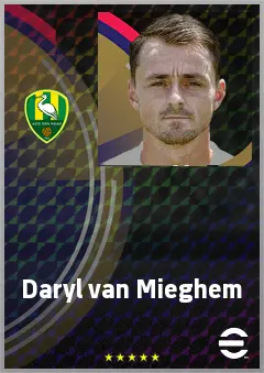 Daryl van Mieghem eFootball 2026 player card, 70 OVR RWF