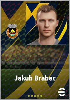 Jakub Brabec eFootball 2026 player card, 72 OVR CB