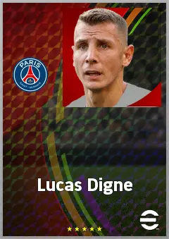 Lucas Digne eFootball 2026 player card, 76 OVR LB