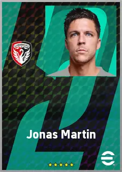 Jonas Martin eFootball 2026 player card, 70 OVR CMF