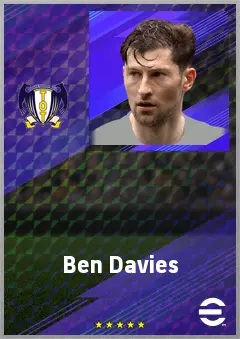 Ben Davies eFootball 2026 player card, 73 OVR LB