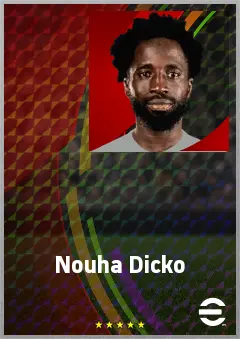 Nouha Dicko eFootball 2026 player card, 69 OVR CF