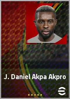J. Daniel Akpa Akpro eFootball 2026 player card, 72 OVR CMF