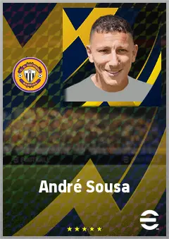 André Sousa eFootball 2026 player card, 69 OVR CMF