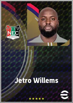 Jetro Willems eFootball 2026 player card, 69 OVR CB