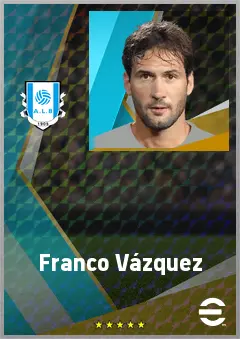 Franco Vázquez eFootball 2026 player card, 75 OVR AMF