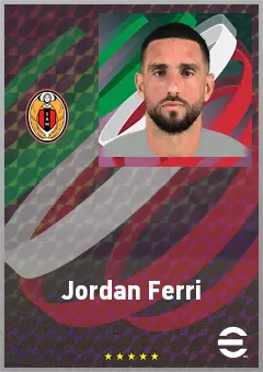 Jordan Ferri eFootball 2026 player card, 72 OVR DMF