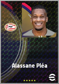 Alassane Pléa eFootball 2026 player card, 75 OVR CF