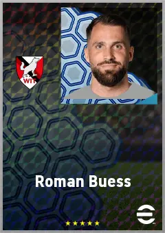Roman Buess eFootball 2026 player card, 67 OVR CF