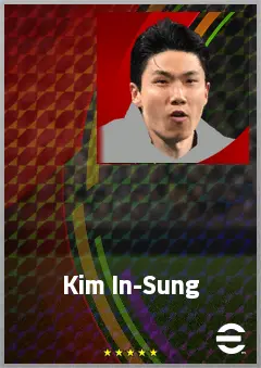 Kim In-Sung eFootball 2026 player card, 66 OVR RWF