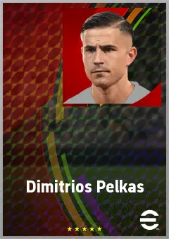 Dimitrios Pelkas eFootball 2026 player card, 72 OVR AMF