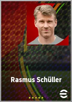 Rasmus Schüller eFootball 2026 player card, 69 OVR DMF