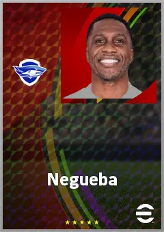 Negueba eFootball 2026 player card, 72 OVR RWF