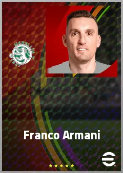 Franco Armani eFootball 2026 player card, 76 OVR GK