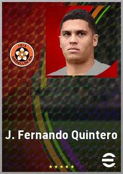 J. Fernando Quintero eFootball 2026 player card, 76 OVR AMF