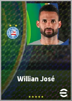 Willian José eFootball 2026 player card, 75 OVR CF
