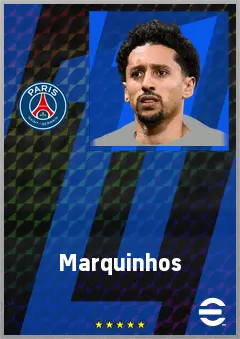Marquinhos eFootball 2026 player card, 82 OVR CB