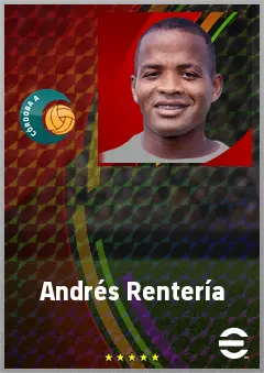 Andrés Rentería eFootball 2026 player card, 71 OVR CF