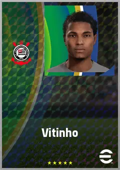 Vitinho eFootball 2026 player card, 72 OVR LWF