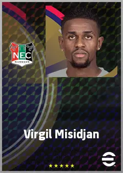 Virgil Misidjan eFootball 2026 player card, 70 OVR LMF