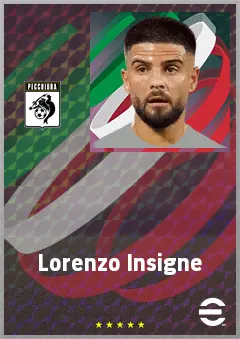 Lorenzo Insigne eFootball 2026 player card, 74 OVR LWF