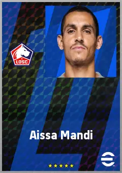 Aissa Mandi eFootball 2026 player card, 75 OVR CB