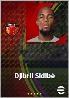 Djibril Sidibé eFootball 2026 player card, 73 OVR RB