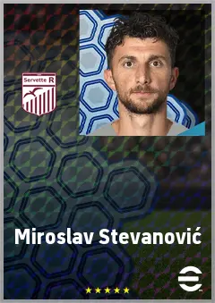 Miroslav Stevanović eFootball 2026 player card, 72 OVR LMF