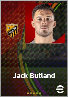 Jack Butland eFootball 2026 player card, 74 OVR GK