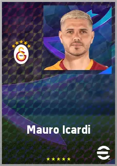 Mauro Icardi eFootball 2026 player card, 77 OVR CF