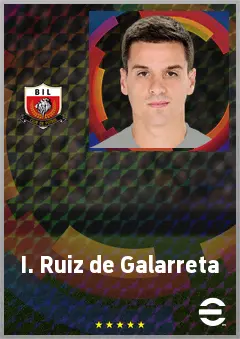 I. Ruiz de Galarreta eFootball 2026 player card, 76 OVR DMF