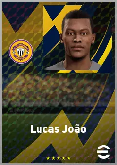 Lucas João eFootball 2026 player card, 69 OVR CF