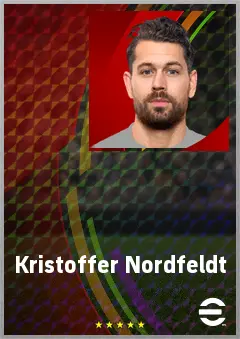 Kristoffer Nordfeldt eFootball 2026 player card, 72 OVR GK