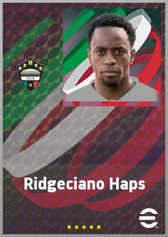 Ridgeciano Haps eFootball 2026 player card, 71 OVR LB