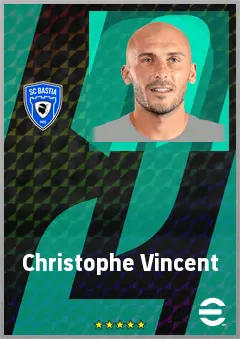 Christophe Vincent eFootball 2026 player card, 68 OVR CMF