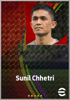 Sunil Chhetri eFootball 2026 player card, 69 OVR CF