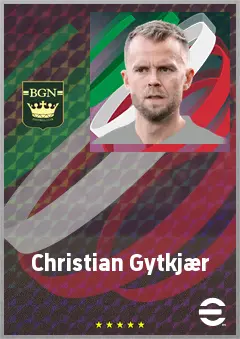 Christian Gytkjær eFootball 2026 player card, 72 OVR CF