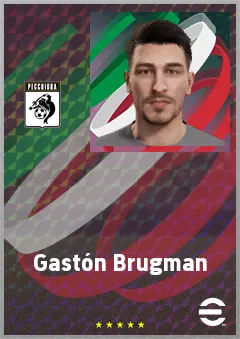 Gastón Brugman eFootball 2026 player card, 72 OVR DMF