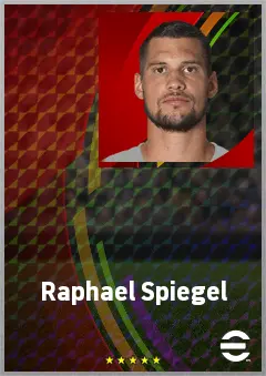 Raphael Spiegel eFootball 2026 player card, 67 OVR GK