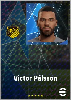 Victor Pálsson eFootball 2026 player card, 69 OVR RB
