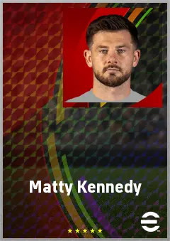 Matty Kennedy eFootball 2026 player card, 69 OVR LWF