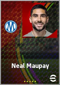 Neal Maupay eFootball 2026 player card, 73 OVR CF