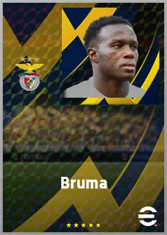 Bruma eFootball 2026 player card, 76 OVR LWF
