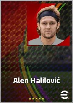 Alen Halilović eFootball 2026 player card, 70 OVR AMF