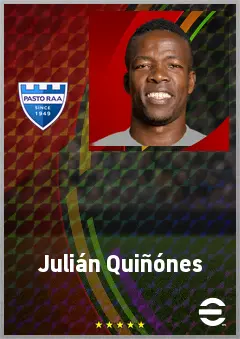 Julián Quiñónes eFootball 2026 player card, 72 OVR CB